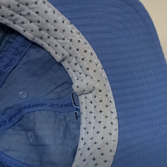 Vineyard Vines Men's Slideback Hat Blue Embroidered Whale Logo Cotton Blend - Picture 7 of 8